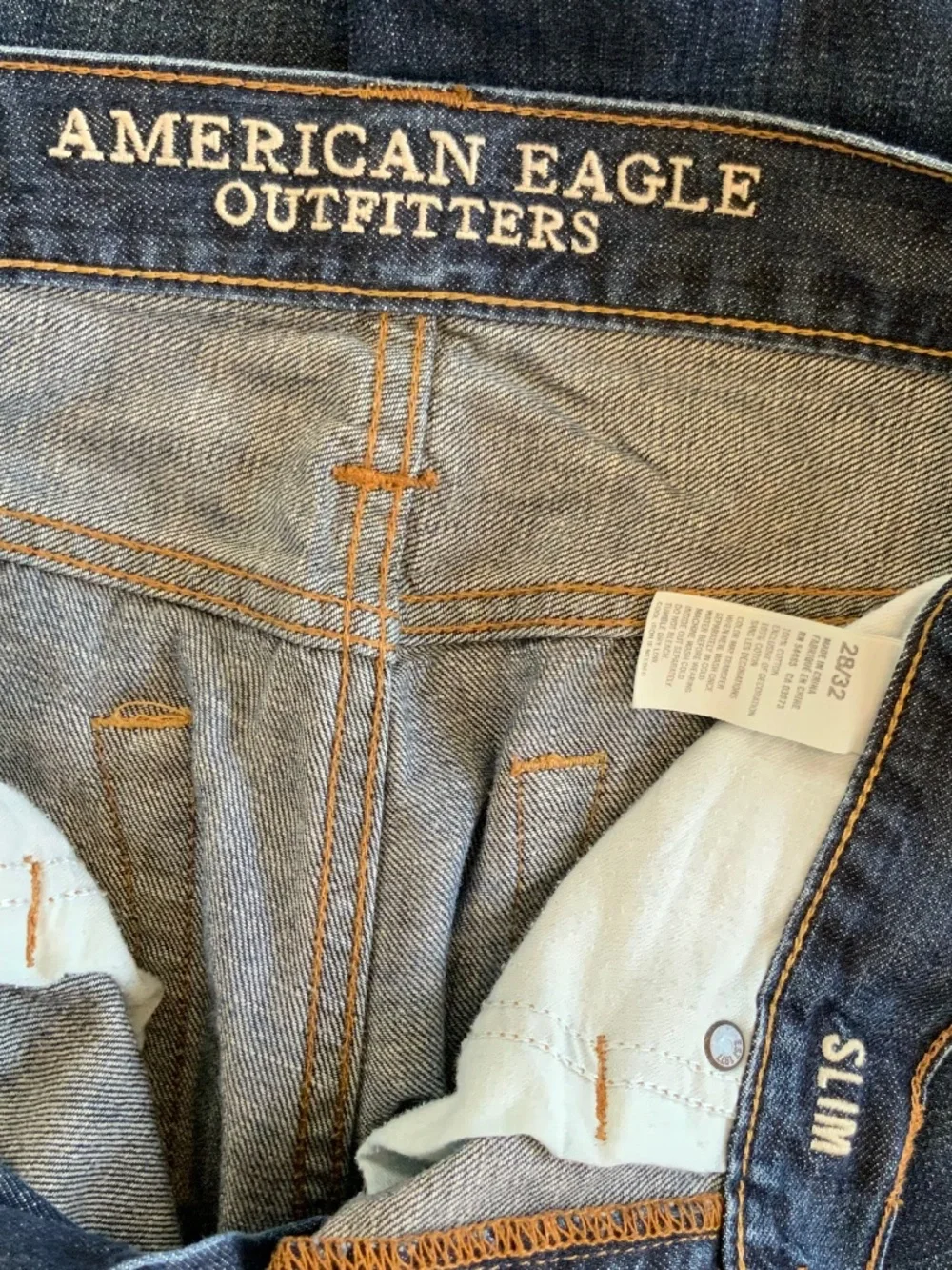 American Eagle Distressed Wash Slim Jeans